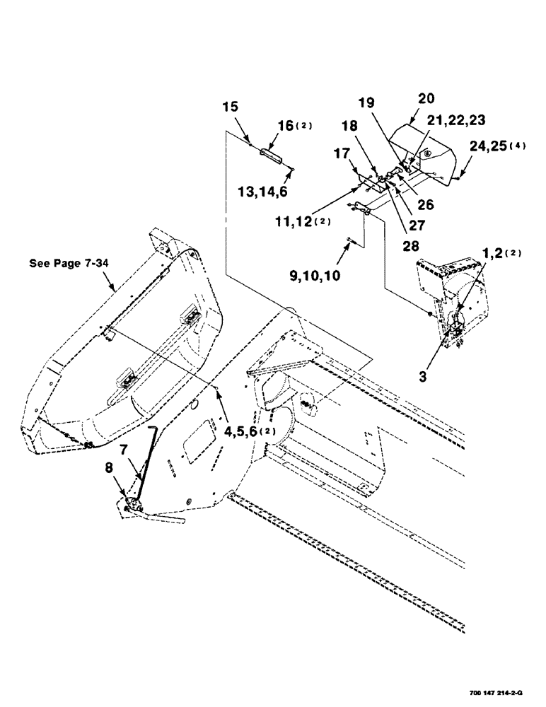 Схема запчастей Case IH SC412 - (7-26) - SHIELDS AND MOUNTING ASSEMBLIES - RIGHT (SC412) (09) - CHASSIS