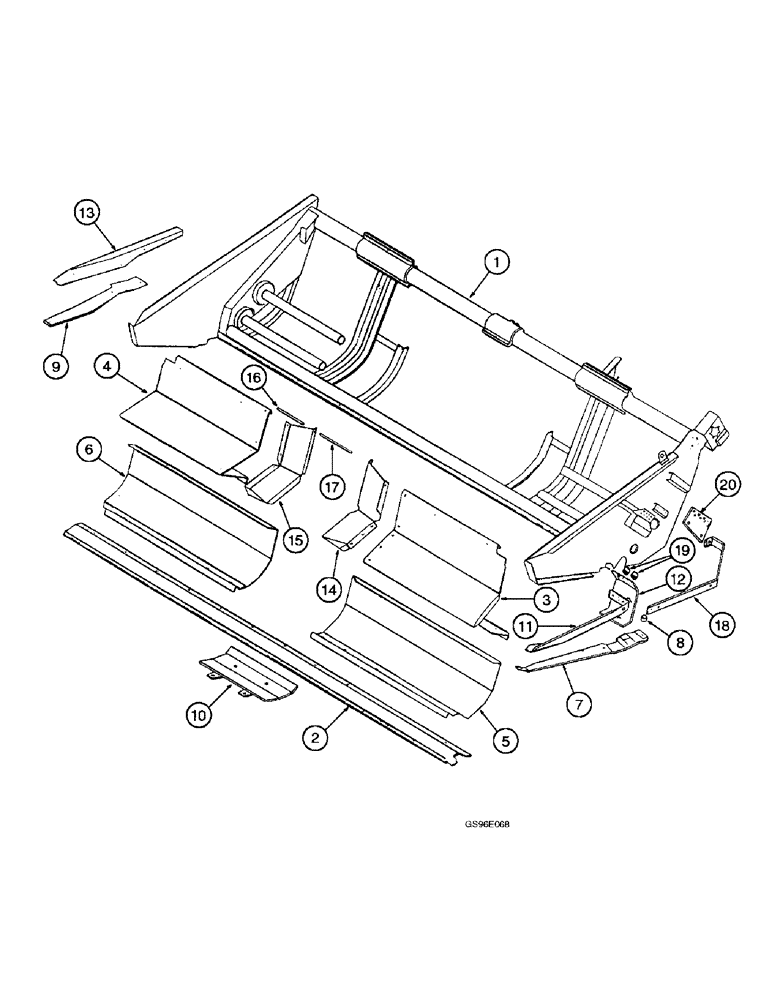 Схема запчастей Case IH INTERNATIONAL - (4-02) - HEADER MAIN FRAME (12) - MAIN FRAME