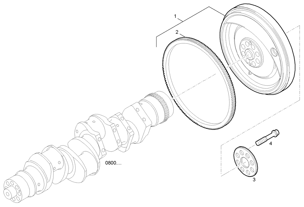 Схема запчастей Case IH FVAE2884X B200 - (0830.297) - ENGINE FLYWHEEL 