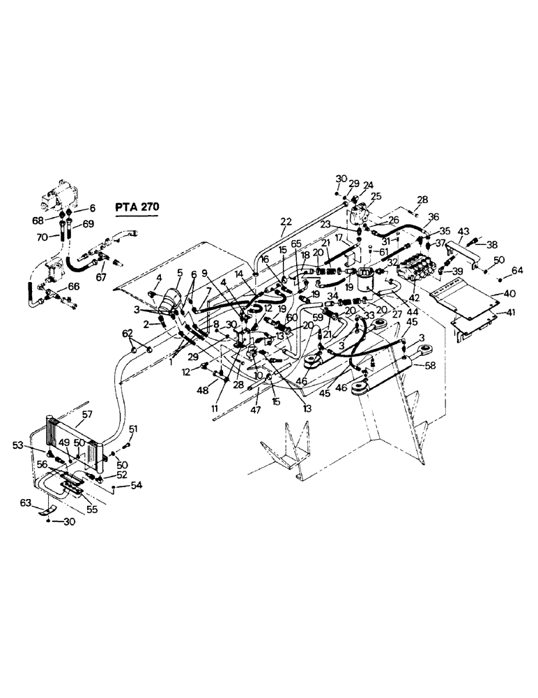 Схема запчастей Case IH PTA280 - (08-05) - PTA HYDRAULIC SYSTEM, LESS PUMP & MOUNTING (07) - HYDRAULICS