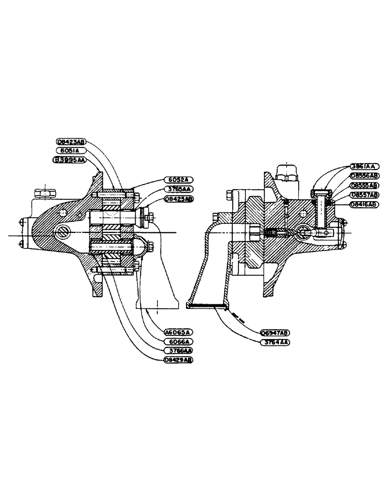 Схема запчастей Case IH DC-SERIES - (157) - HYDRAULIC SINGLE AND DUAL CONTROL UNIT, SINGLE VALVE AND PUMP ASSEMBLY (08) - HYDRAULICS