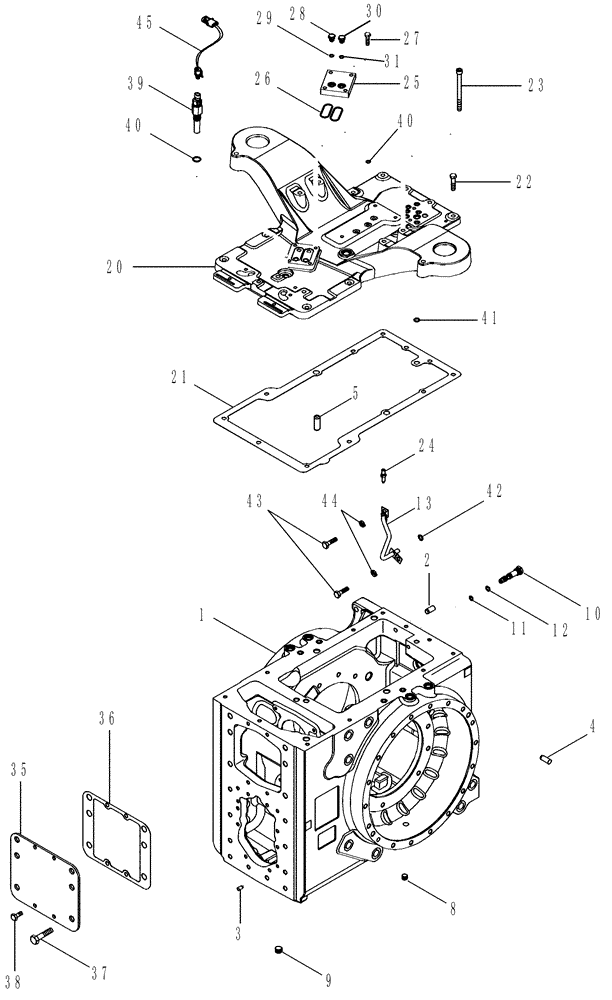 Схема запчастей Case IH MX230 - (06-37) - REAR AXLE - HOUSING (06) - POWER TRAIN