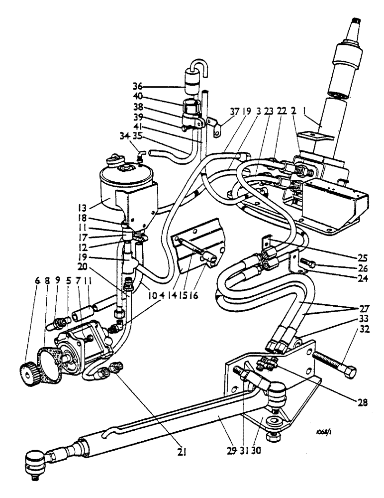 Схема запчастей Case IH 1200 - (084) - HYDROSTATIC POWER STEERING, OPTIONAL EQUIPMENT Steering & Front Axle