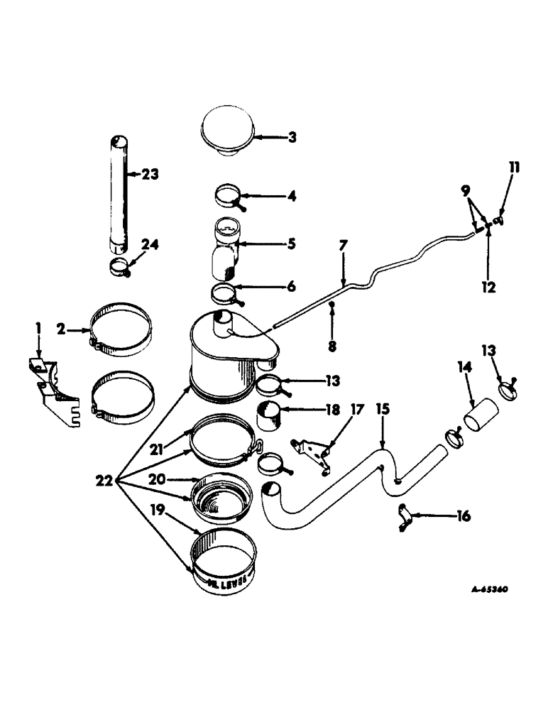 Схема запчастей Case IH 460 - (030) - FUEL SYSTEM, AIR CLEANER AND CONNECTIONS, FARMALL 460 SERIES CARBURETED ENGINE TRACTORS (02) - FUEL SYSTEM