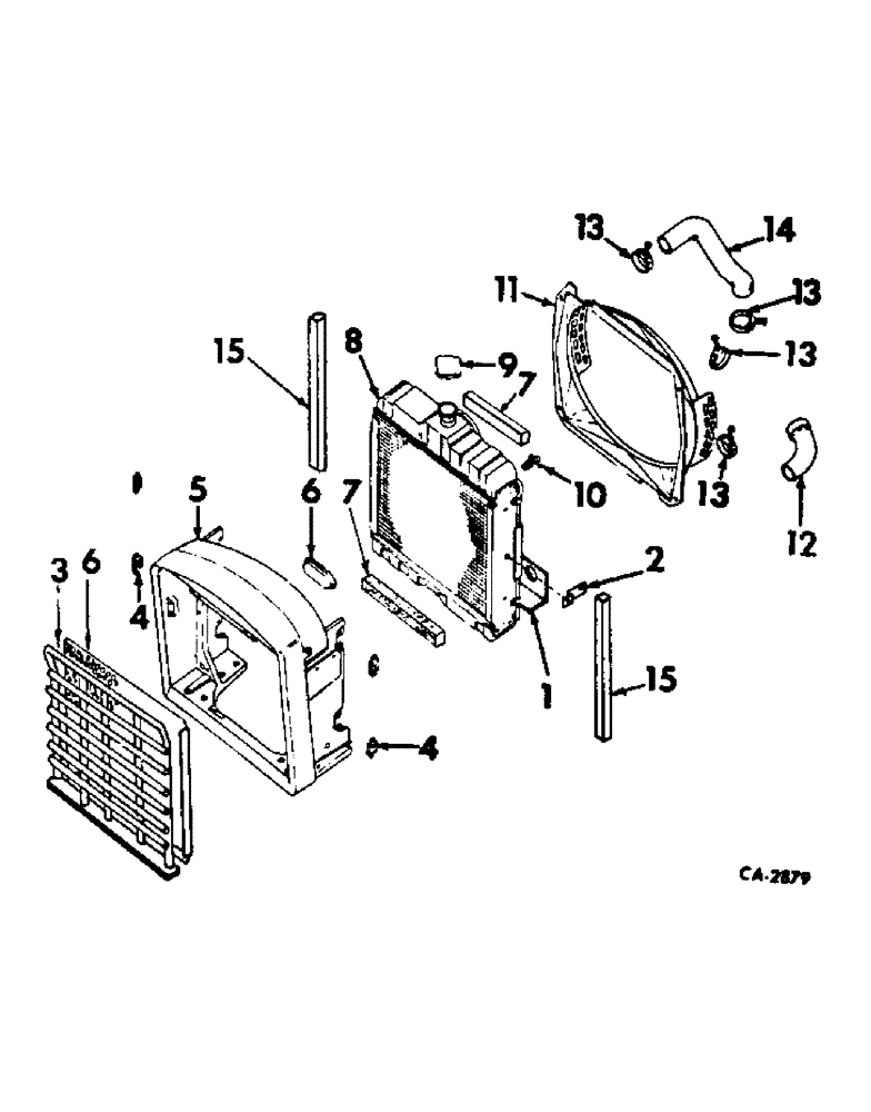 Схема запчастей Case IH 664 - (06-02) - COOLING, RADIATOR AND CONNECTIONS Cooling