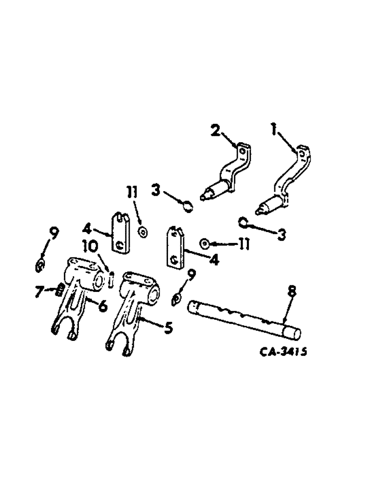 Схема запчастей Case IH 674 - (07-18) - DRIVE TRAIN, GEAR SHIFT MECHANISM, RANGE TRANSMISSION (04) - Drive Train