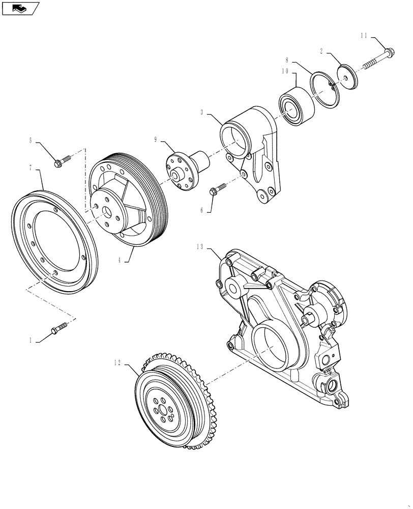 Схема запчастей Case IH 3230 - (10.414.01) - FAN DRIVE (10) - ENGINE