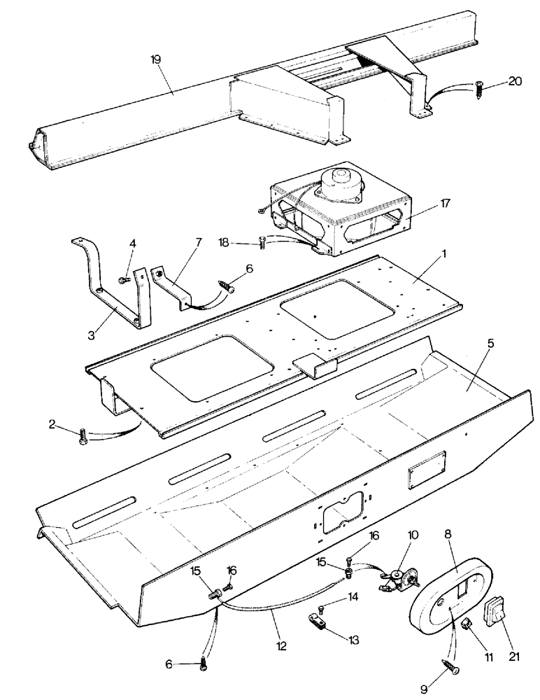 Схема запчастей Case IH 995 - (L24-1) - CHASSIS, HEATER UNIT FOR CAB OPTIONAL EQUIPMENT, 990Q, 995Q, 996Q UP TO S/N 11088300 (12) - CHASSIS