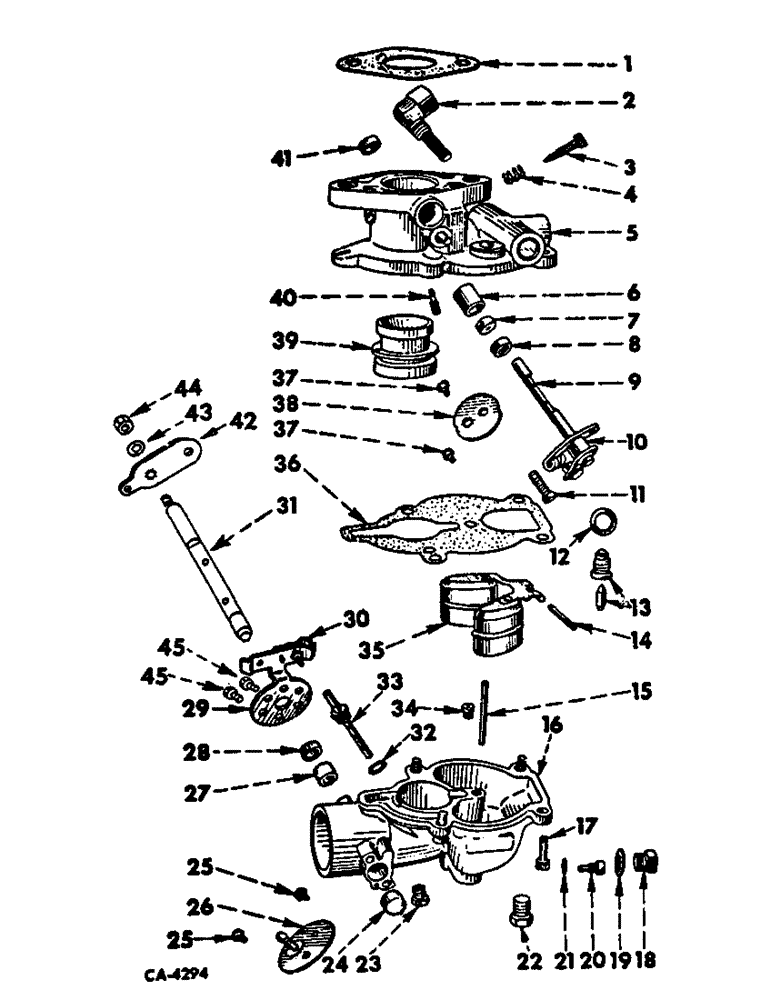 Схема запчастей Case IH INTERNATIONAL - (12-14) - POWER, C-60 ENGINE, CARBURETOR, CUB TRACTORS W/ENGINE SERIAL NOS. 312390 AND ABOVE Power