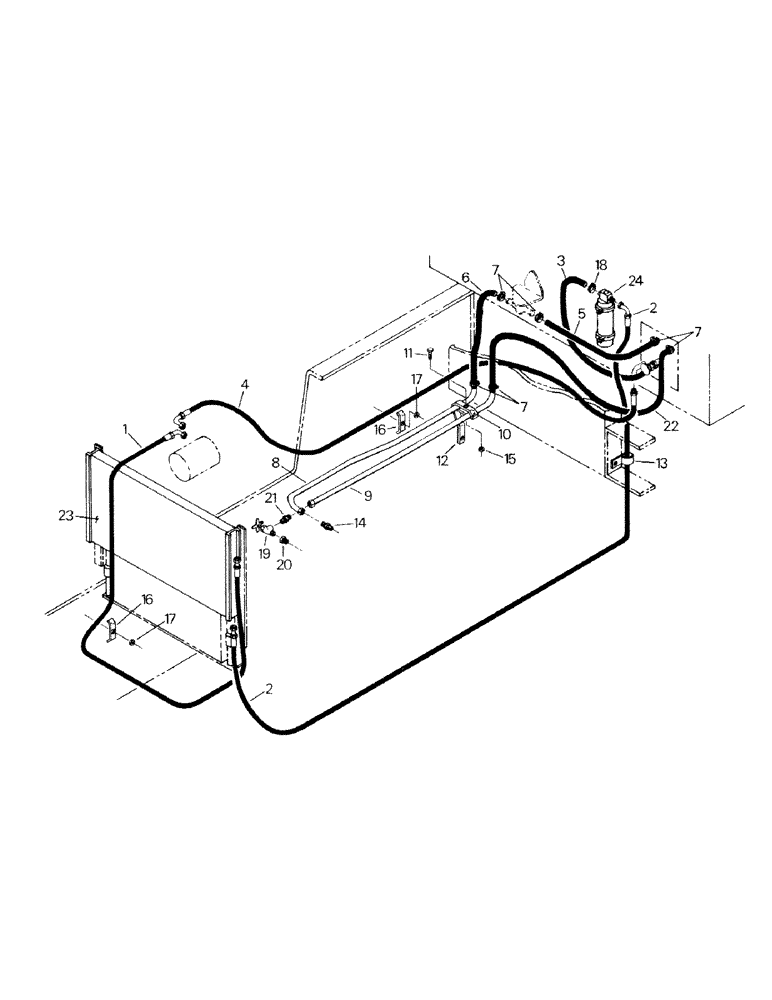 Схема запчастей Case IH KM-325 - (03-07) - A/C AND HEATER PLUMBING, CAT 3406 ENGINE (03) - Climate Control