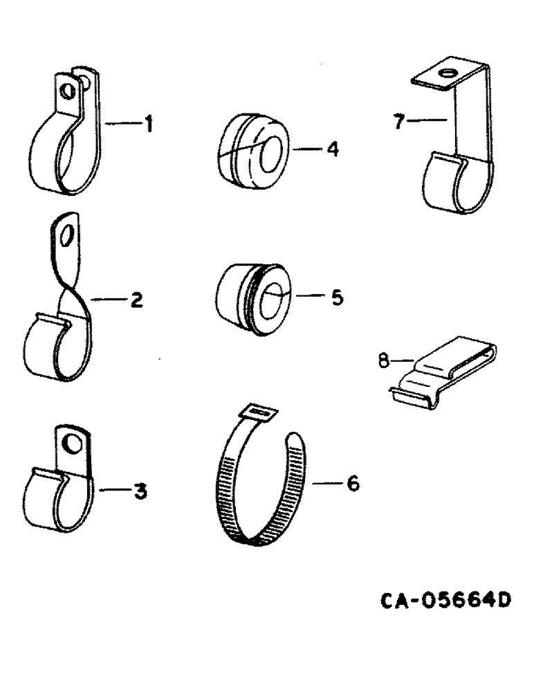 Схема запчастей Case IH 1460 - (08-01) - ELECTRICAL, CLIPS, GROMMETS AND STRIPS (06) - ELECTRICAL