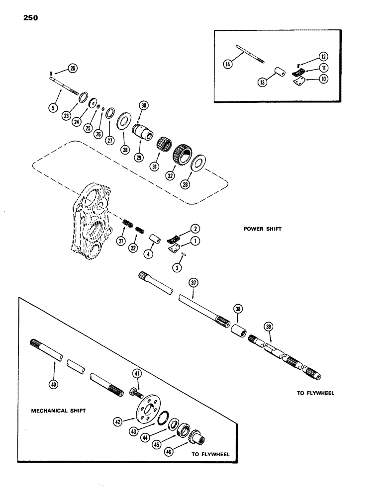 Схема запчастей Case IH 770 - (250) - P.T.O. 1ST IDLER AND P.T.O. BRAKE (06) - POWER TRAIN