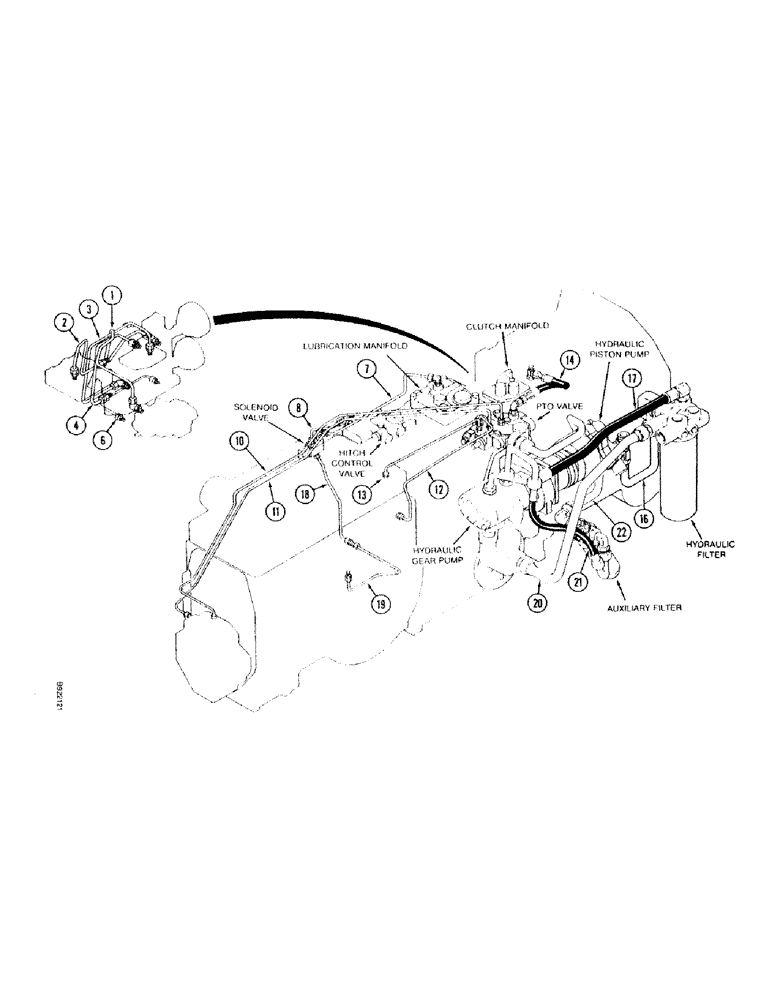 Схема запчастей Case IH 7150 - (1-014) - PICTORIAL INDEX, MAIN HYDRAULICS, TRANSMISSION SERIAL NUMBER AJB0044915 THROUGH AJB0055385 (00) - PICTORIAL INDEX