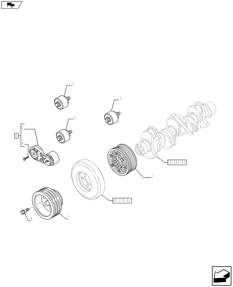 Схема запчастей Case IH F2CFE613L A005 - (10.114.01) - DAMPER (504045098 - 504387184) (10) - ENGINE