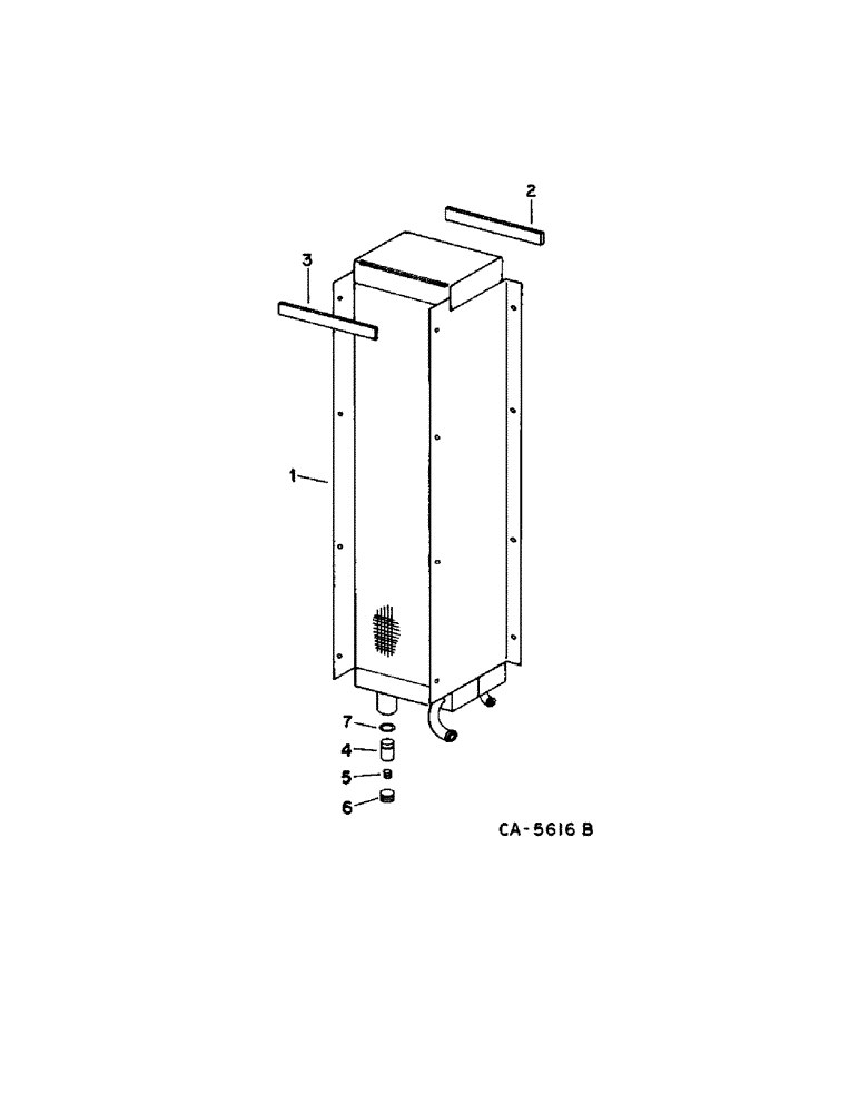 Схема запчастей Case IH 1470 - (10-68) - HYDRAULICS, OIL COOLER, LOCATED FRONT OF RADIATOR (07) - HYDRAULICS