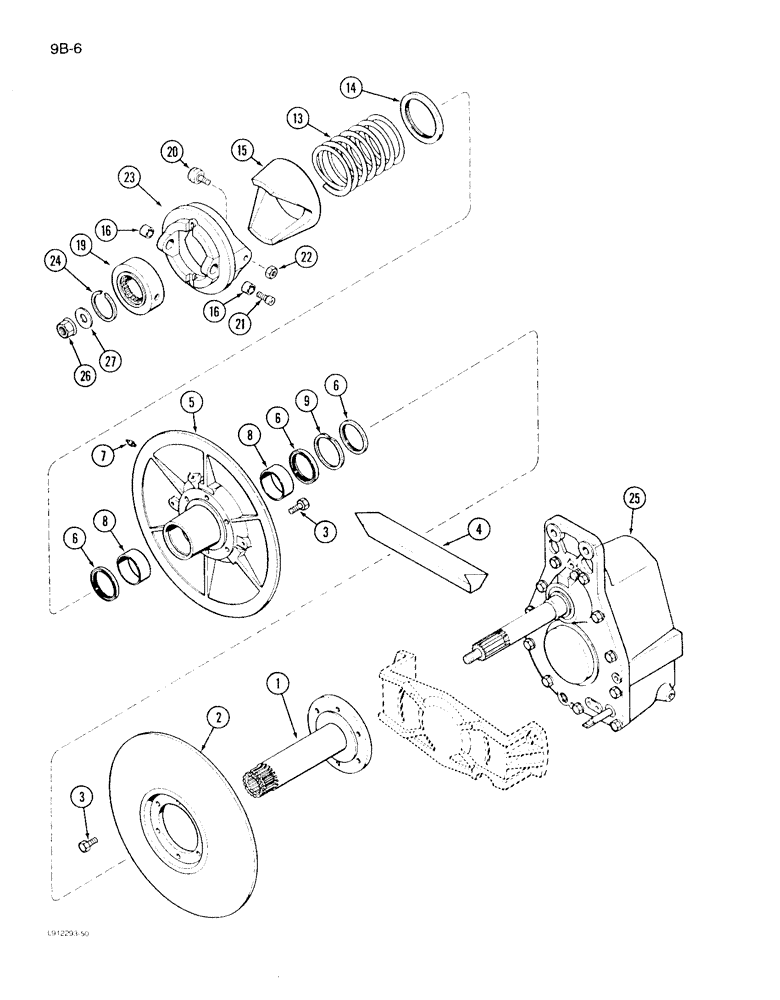 Схема запчастей Case IH 1640 - (9B-06) - ROTOR DRIVE (CONTD) (14) - ROTOR, CONCANVES & SIEVE