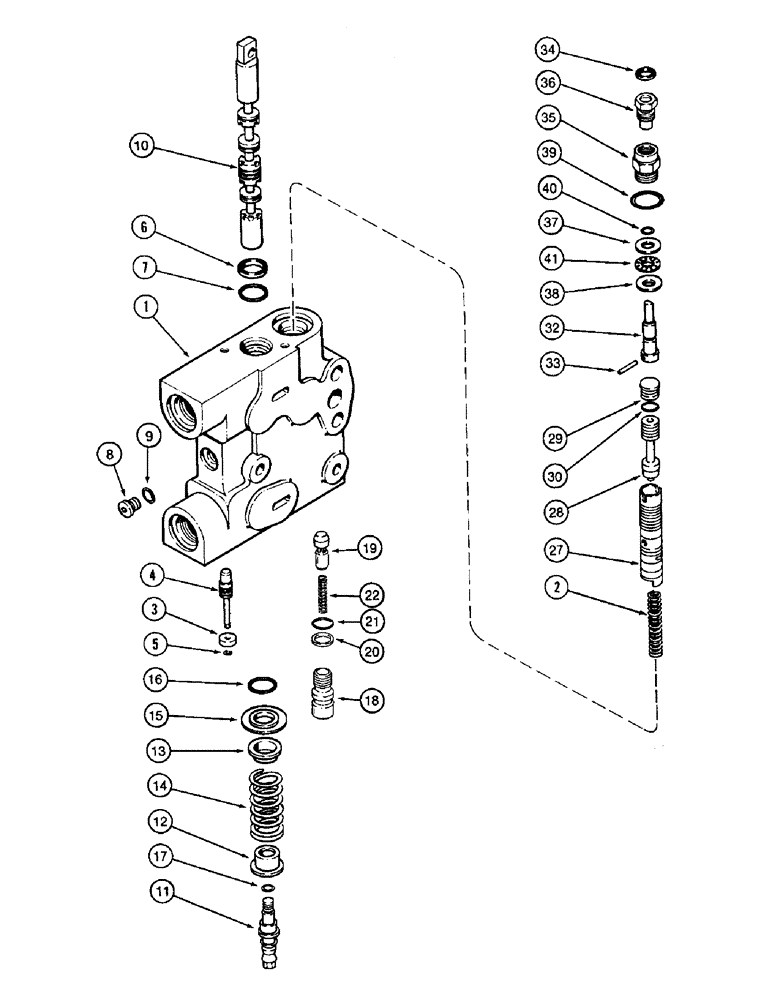 Схема запчастей Case IH 8950 - (8-054) - HYDRAULIC REMOTE VALVE ASSEMBLY, SECOND, THIRD AND FOURTH REMOTE WITH LOAD CHECK (08) - HYDRAULICS