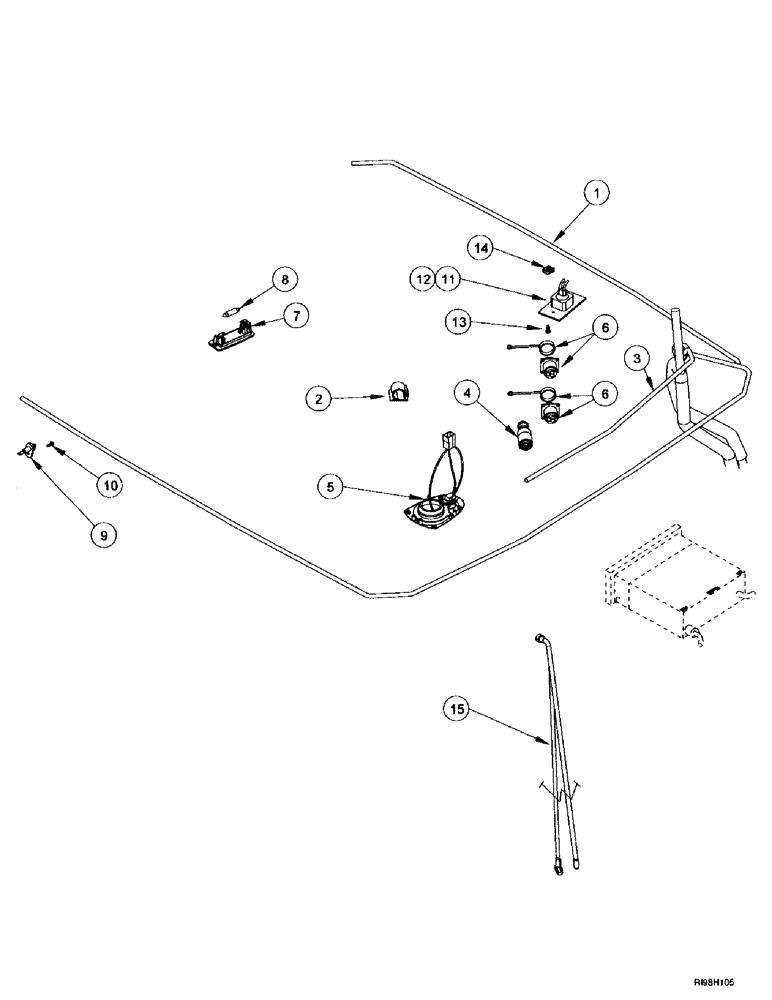 Схема запчастей Case IH MX180 - (4-024) - HARNESS, ROOF, N.A. ONLY (04) - ELECTRICAL SYSTEMS