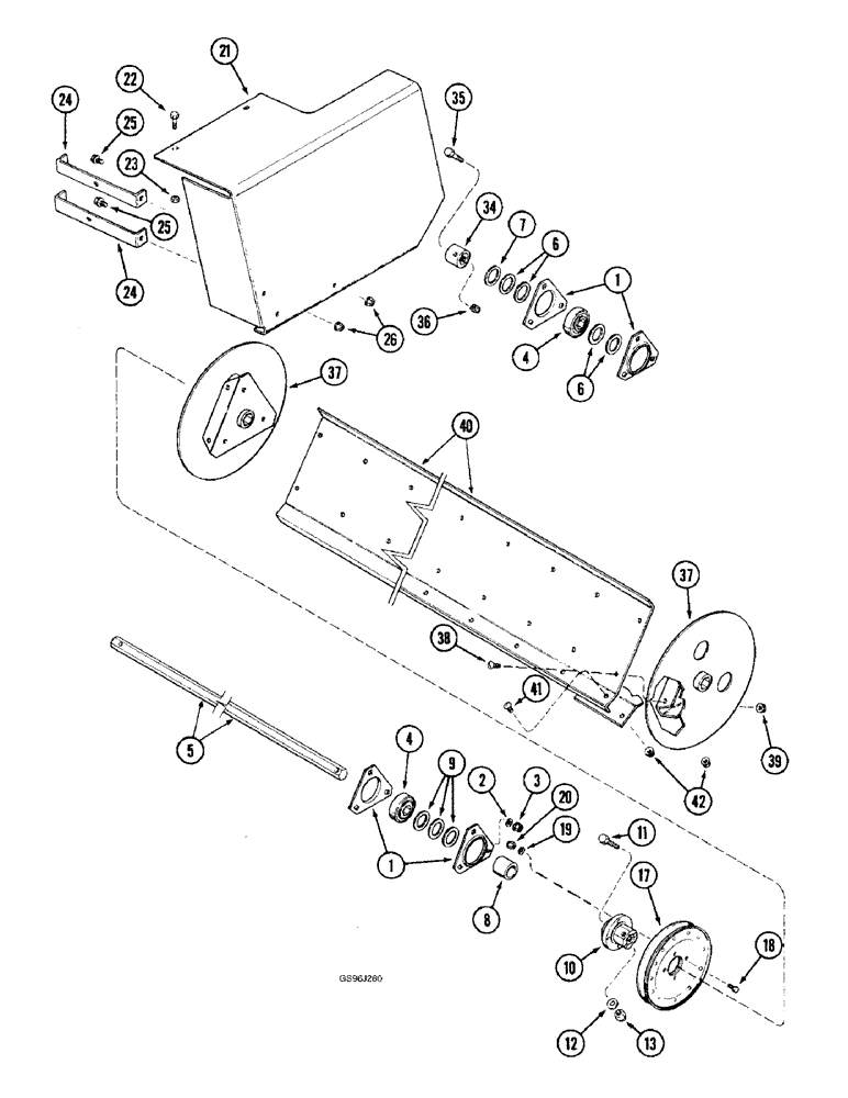 Схема запчастей Case IH 1660 - (9C-02) - DISCHARGE BEATER (15) - BEATER & CLEANING FANS