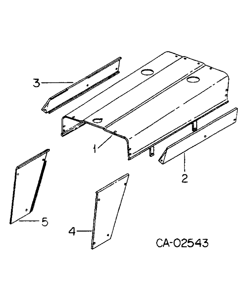 Схема запчастей Case IH 4186 - (13-01) - SUPERSTRUCTURE, HOOD, HOOD SIDE PANELS (05) - SUPERSTRUCTURE