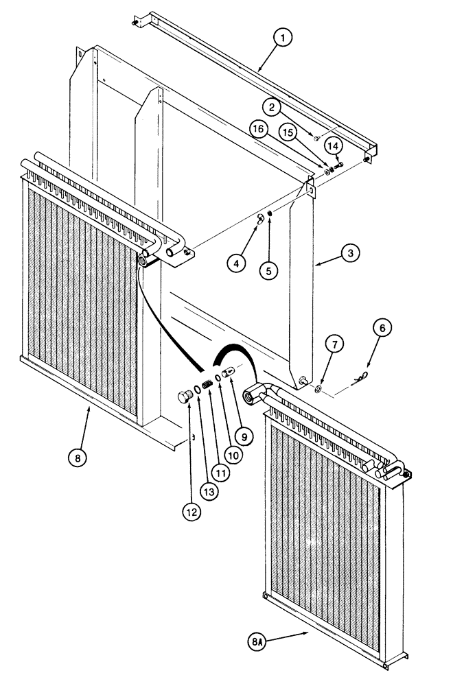 Схема запчастей Case IH 2155 - (6-04) - OIL COOLER AND SUPPORTS (03) - POWER TRAIN