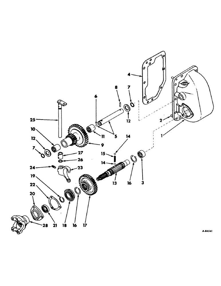 Схема запчастей Case IH 1256 - (B-07) - POWER TRAIN, TRANSMISSION, TRACTORS WITH ALL WHEEL DRIVE (03) - POWER TRAIN