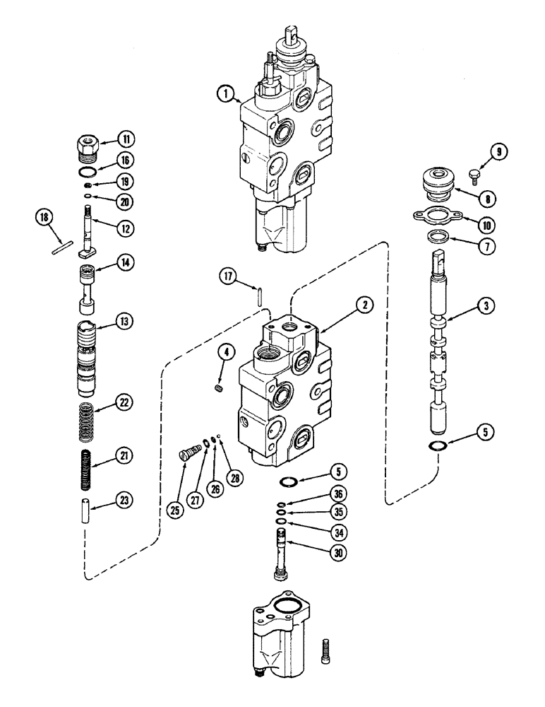 Схема запчастей Case IH 3294 - (8-320) - REMOTE VALVE BODY ASSEMBLY, TWO CIRCUIT AND ADD ON FOR 3RD AND 4TH CIRCUIT W/O LOAD CHECK (08) - HYDRAULICS