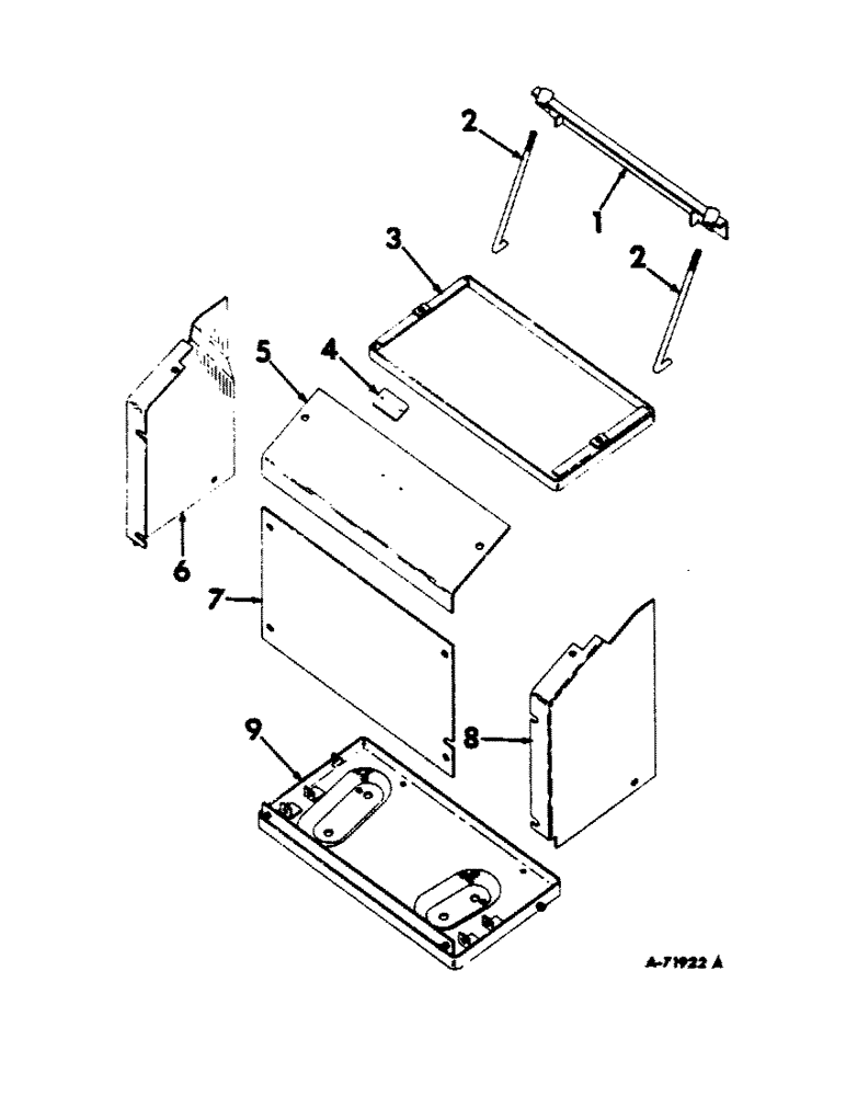 Схема запчастей Case IH 504 - (097) - ELECTRICAL SYSTEM, BATTERY HOLDER, INTERNATIONAL TRACTORS (06) - ELECTRICAL SYSTEMS