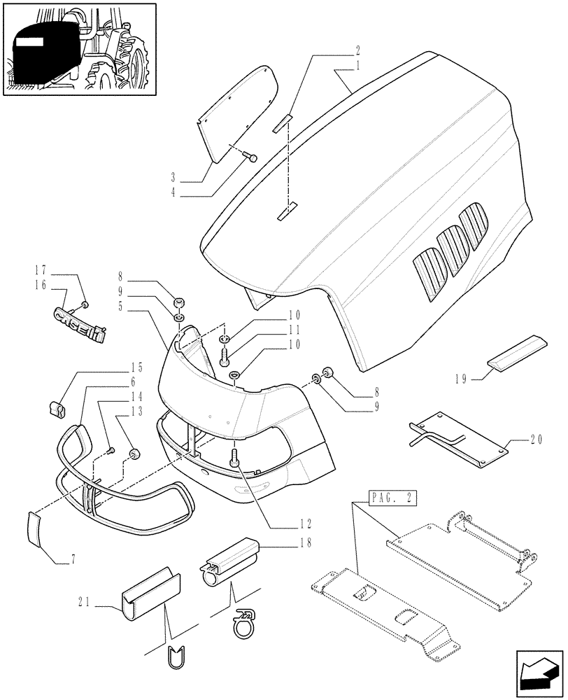 Схема запчастей Case IH MAXXUM 100 - (1.83.0[01A]) - HOOD - HOOD - D6556 - C6650 (08) - SHEET METAL