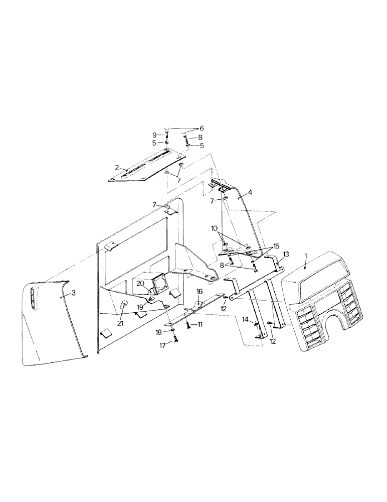 Схема запчастей Case IH STEIGER - (01-28) - DASH MOUNTING (10) - CAB