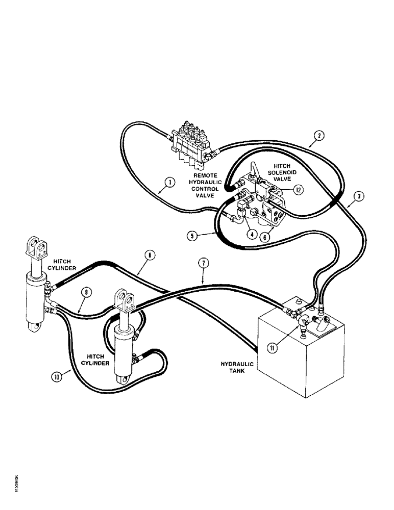 Схема запчастей Case IH 9350 - (1-30) - PICTORIAL INDEX, THREE POINT HITCH HYDRAULICS, ELECTRONIC CONTROLLED, P.I.N. JEE0069665 AND AFTER (00) - PICTORIAL INDEX