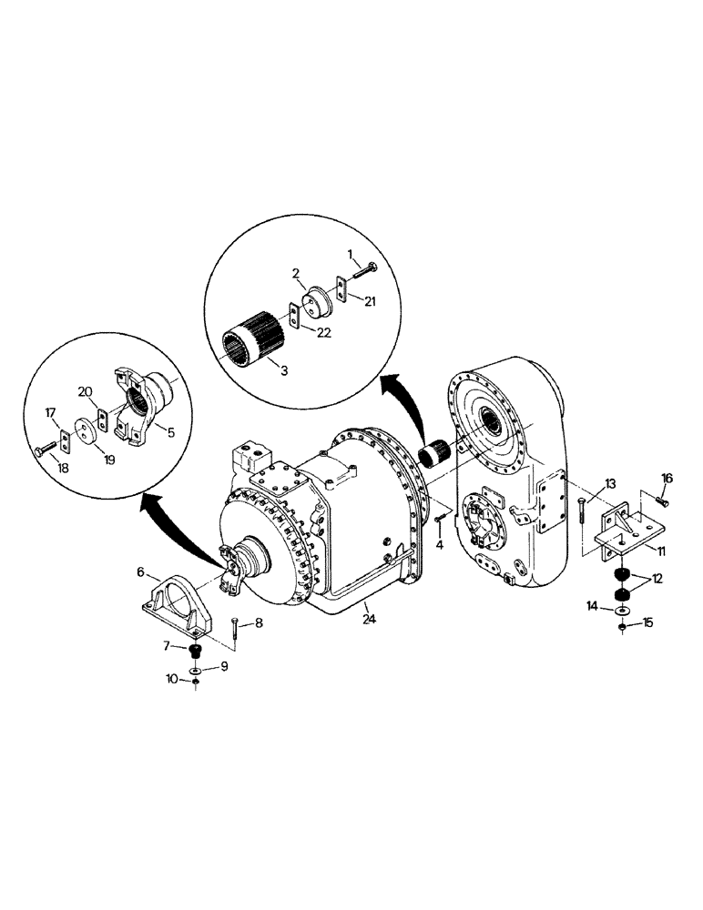 Схема запчастей Case IH KP-525 - (04-11) - TRANSMISSION & TRANSFER CASE MOUNTING (04) - Drive Train