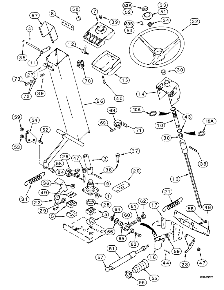 Схема запчастей Case IH 2144 - (5-03C) - STEERING SUPPORT AND WHEEL, COMBINE P.I.N. JJC0172845 AND AFTER (04) - STEERING