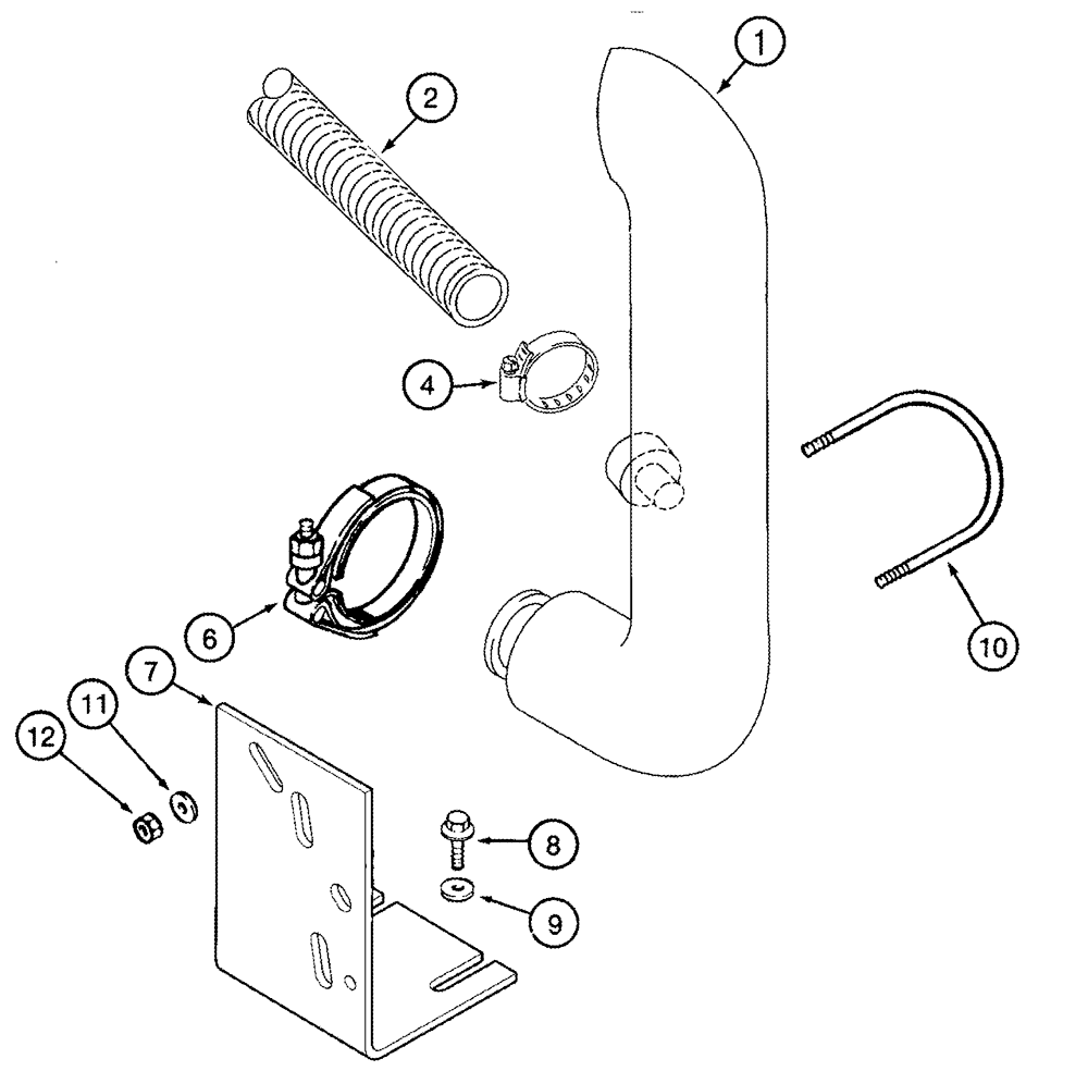 Схема запчастей Case IH 2388 - (02-22) - EXHAUST SYSTEM - PIPE - BTW JJC0267150 & JJC0272999 (01) - ENGINE