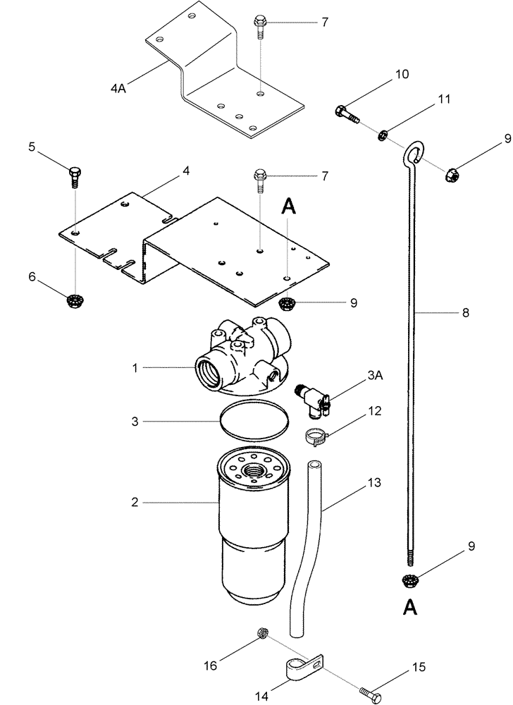 Схема запчастей Case IH 2388 - (08-03) - FILTER ASSY - OIL, RETURN - RETURN FILTER MOUNTING (07) - HYDRAULICS