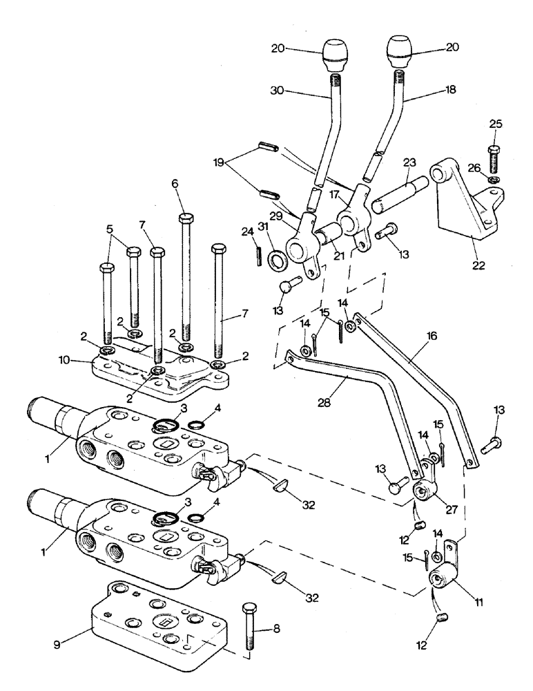 Схема запчастей Case IH 1290 - (K-20) - TANDEM REMOTE VALVE (07) - HYDRAULICS