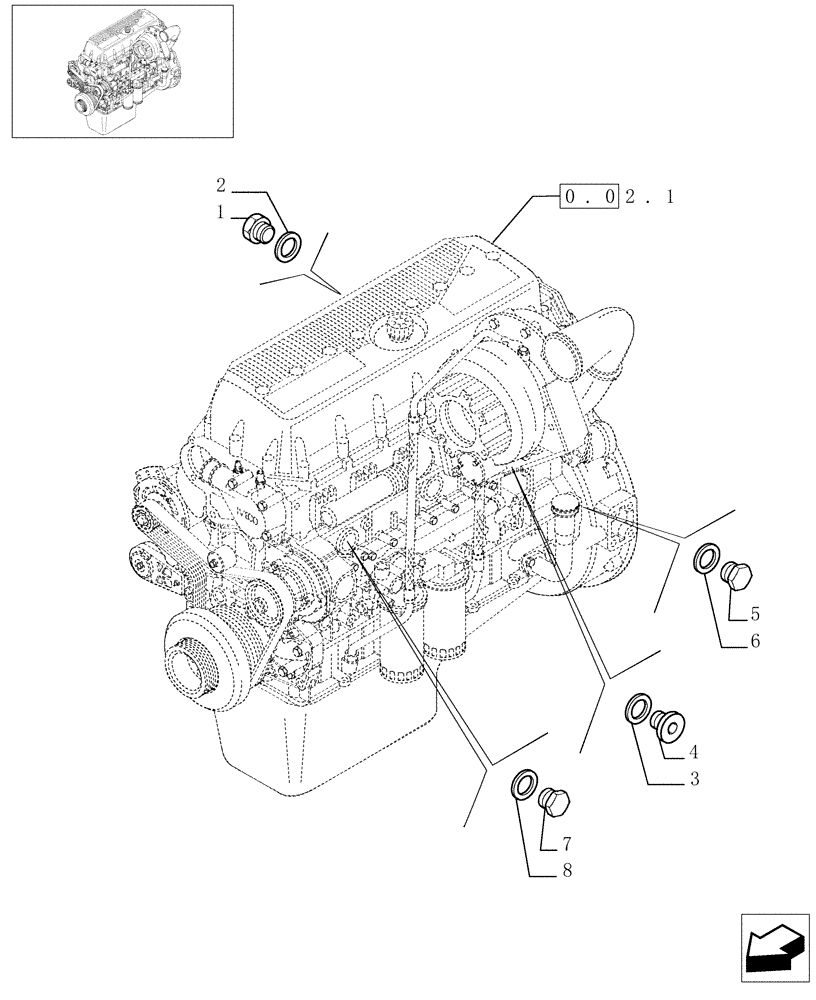 Схема запчастей Case IH F3AE0684E B006 - (0.32.4[01]) - PIPING - ENGINE COOLING SYSTEM (504057436-504057441-504031565-504031567-504069778) 