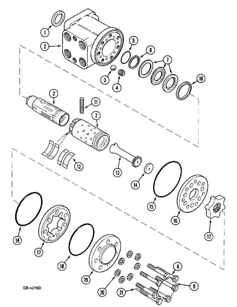 Схема запчастей Case IH 833 - (5-248) - STEERING CONTROL VALVE "DANFOSS" (05) - STEERING