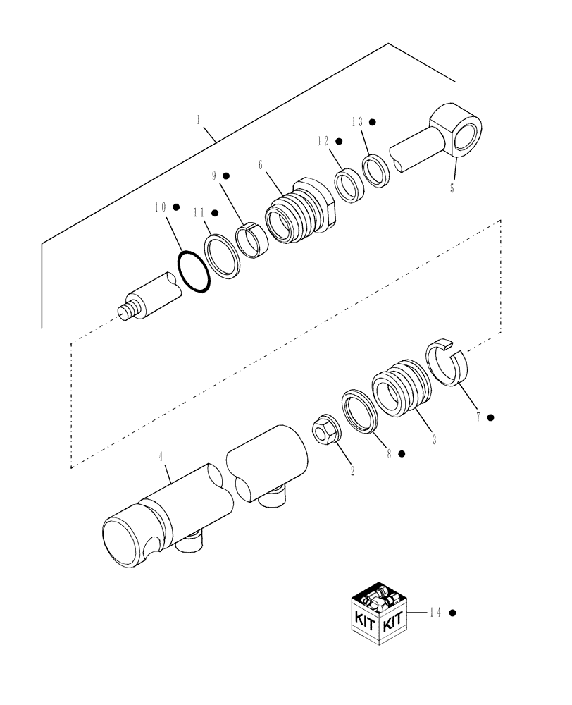 Схема запчастей Case IH LX116 - (005) - BUCKET CYLINDER 