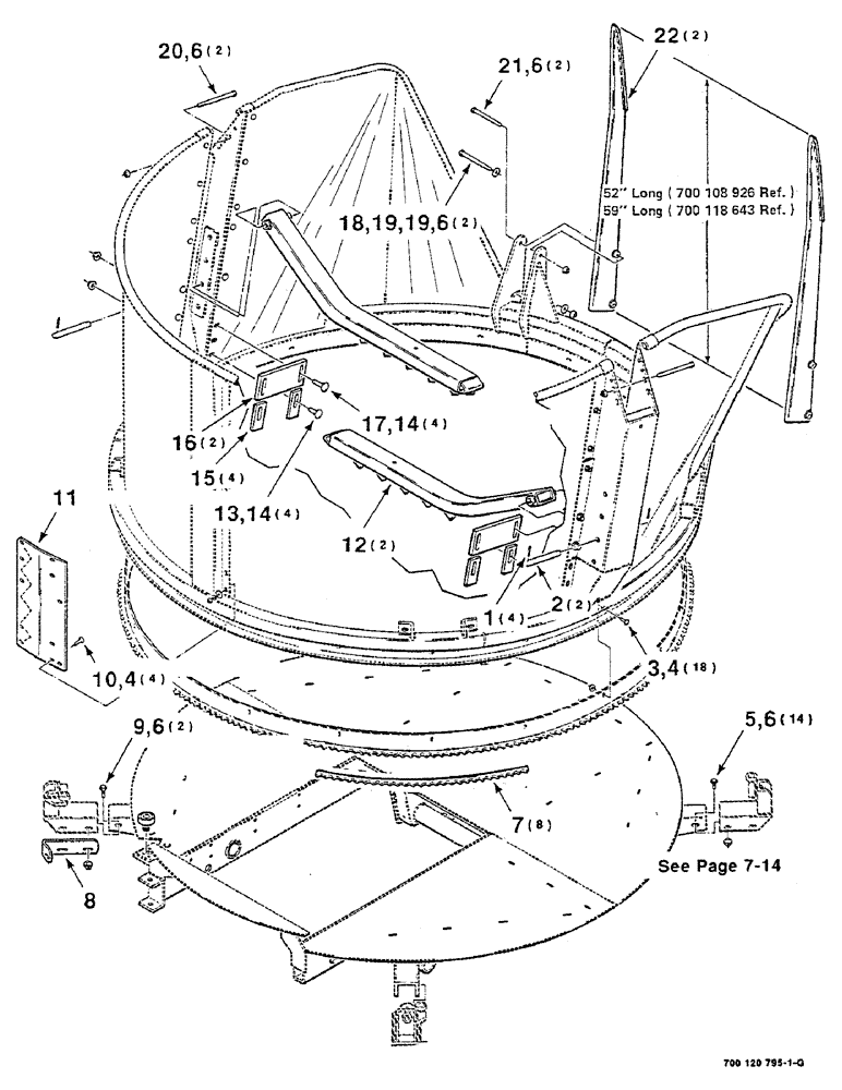 Схема запчастей Case IH 8610 - (7-10) - CONTAINER ASSEMBLY, SERIAL NUMBER CFH0036001 THRU CFH0036501 (64) - CHOPPING