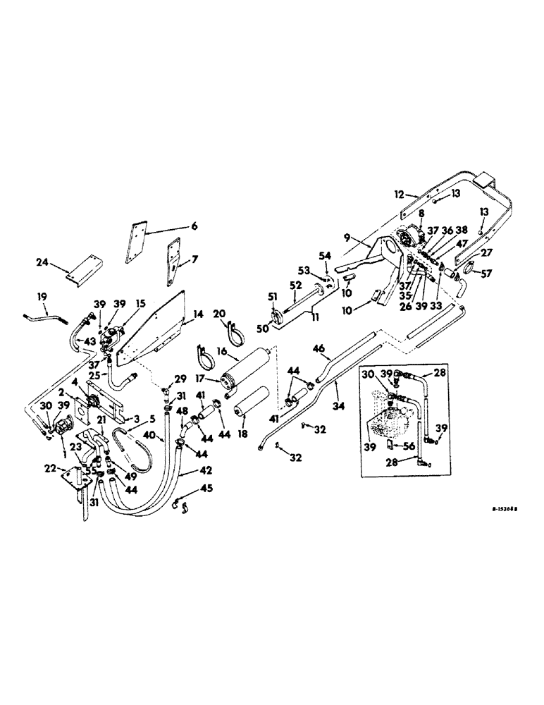 Схема запчастей Case IH 1110 - (M-31) - HYDRAULIC DRIVE AND RELATED PARTS, FOR INTERNATIONAL 424, 2424, 444 AND 2444 SERIES TRACTORS 