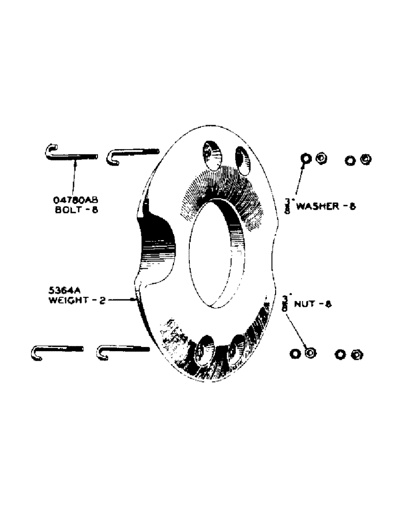 Схема запчастей Case IH SO-SERIES - (093) - WEIGHT FOR PNEUMATIC FRONT WHEELS, S, SC, SO (06) - POWER TRAIN