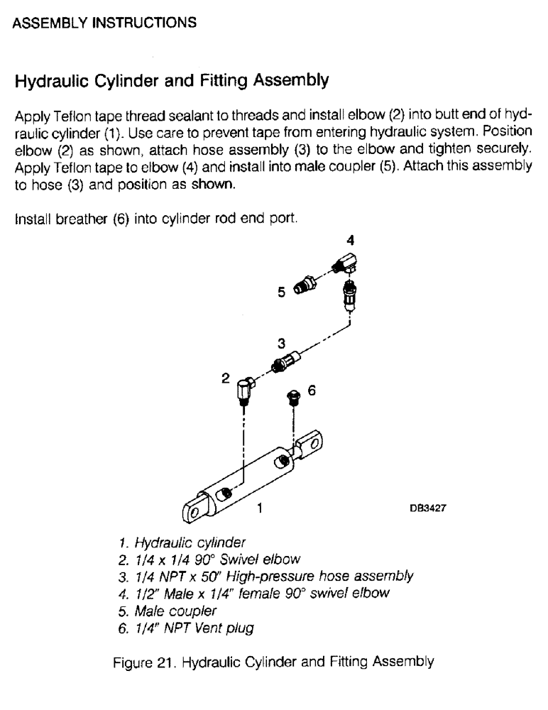 Схема запчастей Case IH M172 - (46) - ASSEMBLY INSTRUCTIONS, HYDRAULIC CYLINDER AND FITTING ASSEMBLY (05) - SERVICE & MAINTENANCE