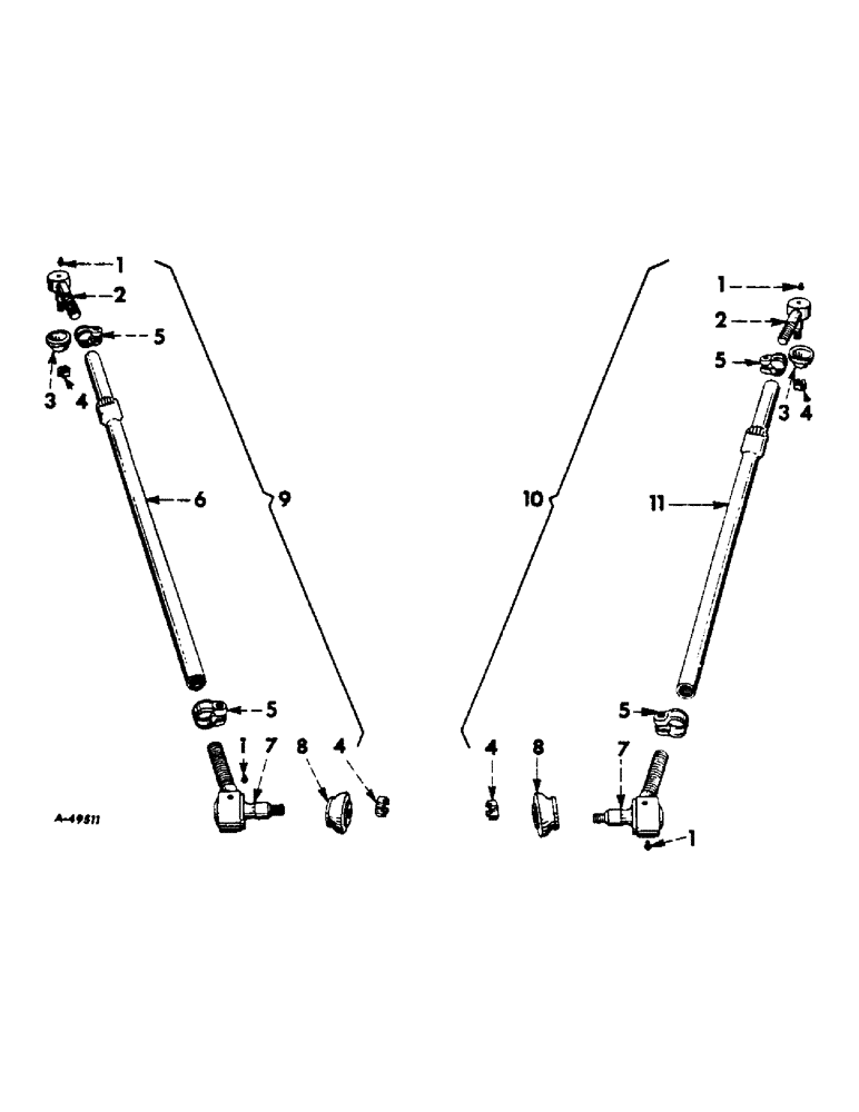 Схема запчастей Case IH 460 - (123) - STEERING MECHANISM, STEERING DRAG LINKS, COLUMBUS AUTO PARTS Steering Mechanism