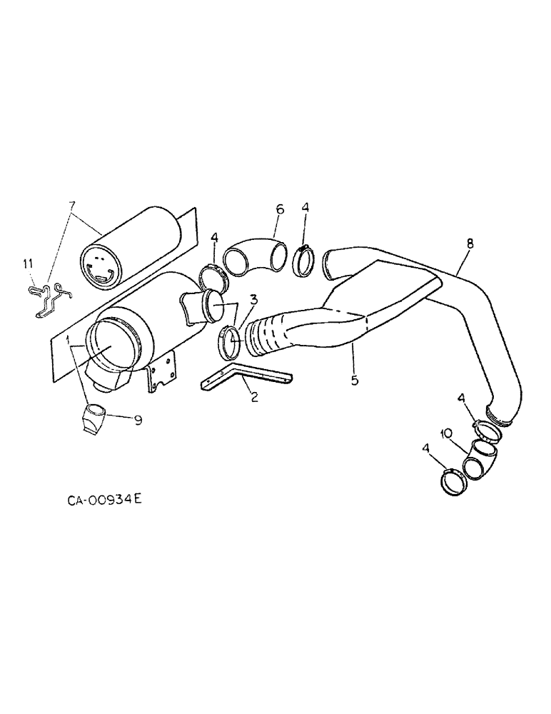 Схема запчастей Case IH 464 - (12-01) - POWER, AIR CLEANER AND CONNECTIONS Power