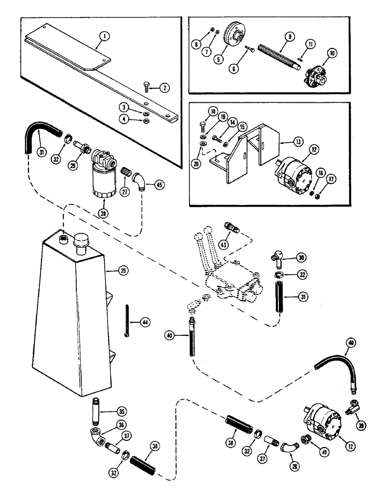 Схема запчастей Case IH 60 - (34) - HYDRAULIC KIT, FRONT MOUNTED, 13 GPM PUMP, 885 TRACTORS, USED 1978 & BEFORE (35) - HYDRAULIC SYSTEMS