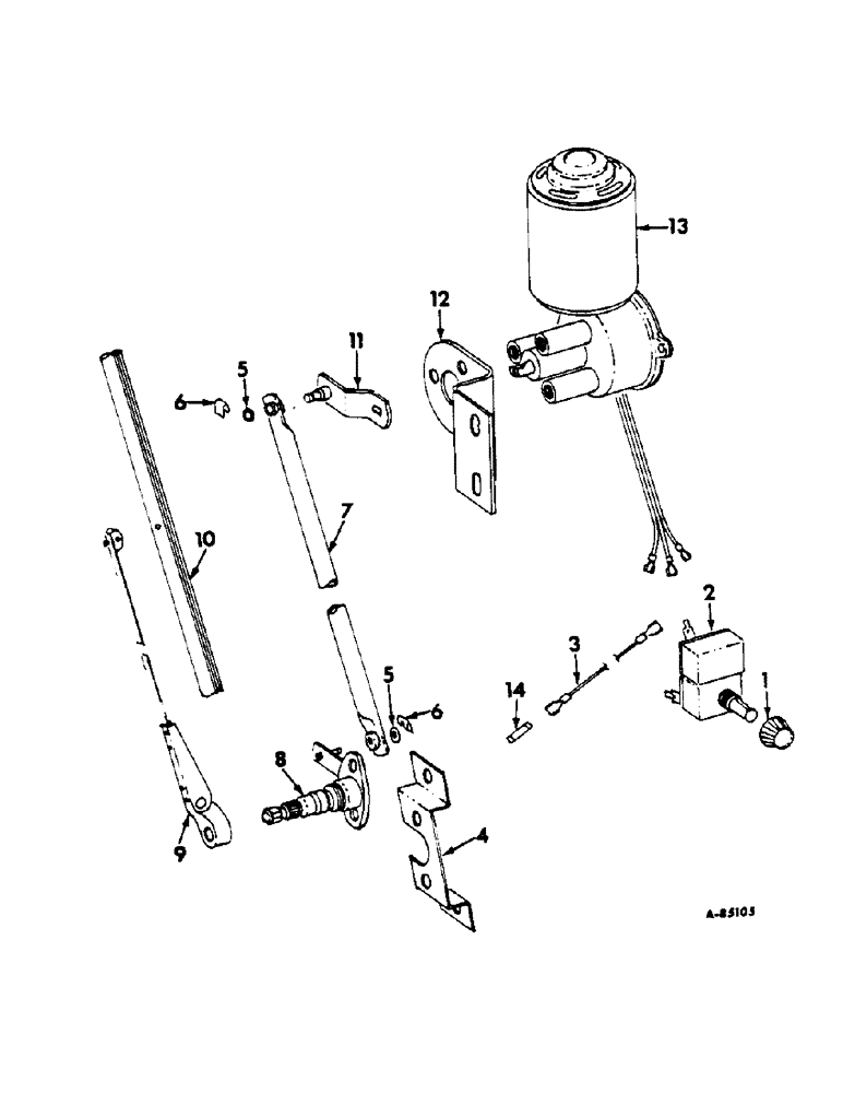 Схема запчастей Case IH 622 - (N-09) - PARTS ACCESSORIES AND ATTACHMENTS, WINDSHIELD WIPER Accessories & Attachments