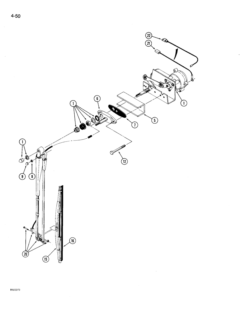 Схема запчастей Case IH 9210 - (4-050) - FRONT WINDOW WIPER (04) - ELECTRICAL SYSTEMS