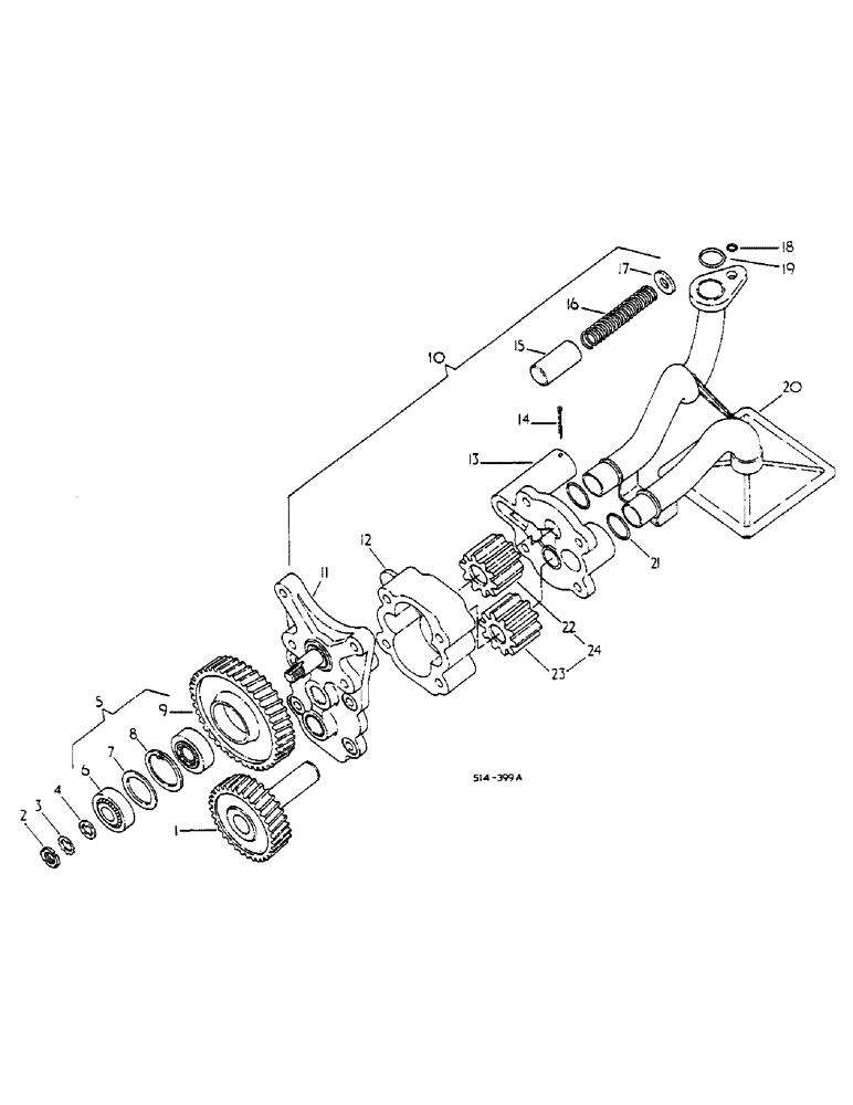 Схема запчастей Case IH 585 - (12-094) - LUBRICATING OIL PUMP Power