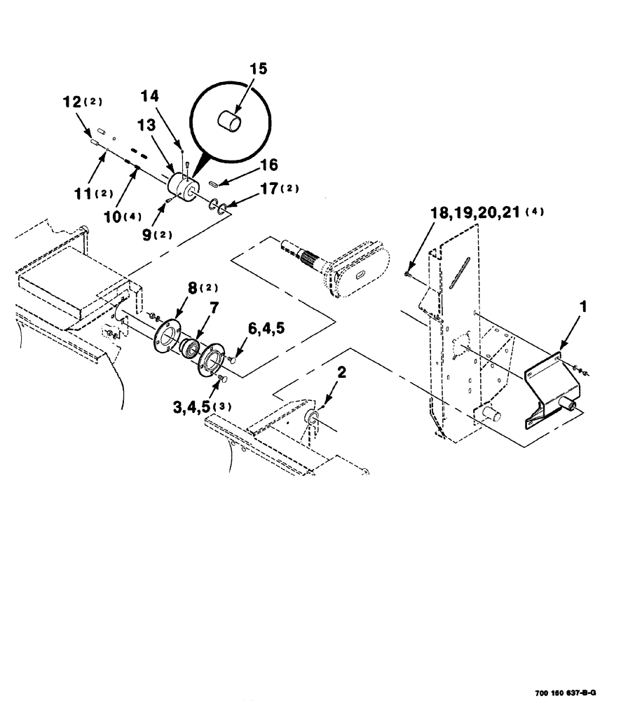 Схема запчастей Case IH 8575 - (03-006) - PICKUP MOUNTING ASSEMBLY, S.N. CFH0163129 AND LATER Pickup